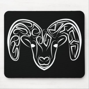 Schwarze und weiße Stammziege / Schafe Mousepad