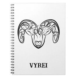 Schwarze und weiße Stammziege / Schafe Notizblock