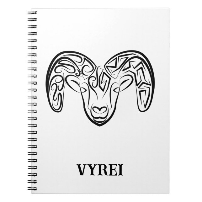 Schwarze und weiße Stammziege / Schafe Notizblock (Vorderseite)