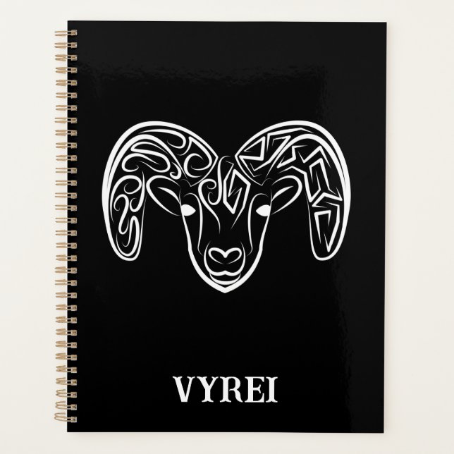 Schwarze und weiße Stammziege / Schafe Planer (Vorderseite)