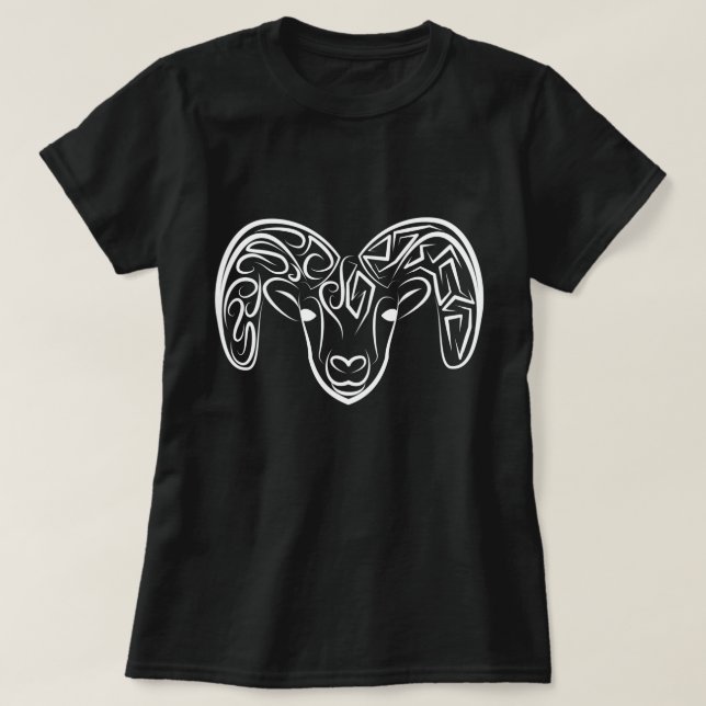 Schwarze und weiße Stammziege / Schafe T-Shirt (Design vorne)