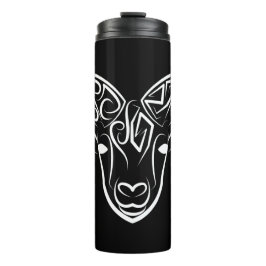 Schwarze und weiße Stammziege / Schafe Thermosbecher