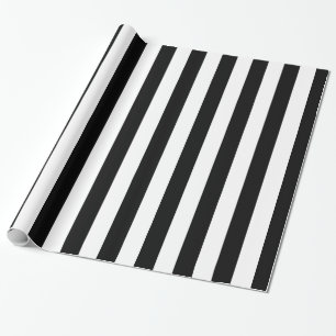 Schwarze und weiße Streifen Geschenkpapier