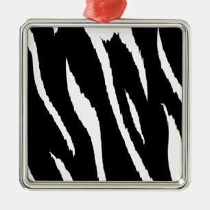 Schwarze und weiße Streifen Ornament Aus Metall
