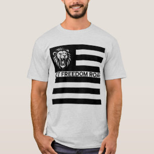 SCHWARZE UND WEISSE VERTEILTE PATRIOT FLAG T-Shirt