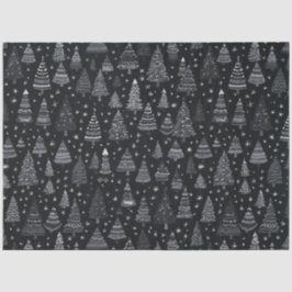 Schwarze und weiße Weihnachtsbaumen Weihnachten Seidenpapier