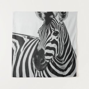 SCHWARZE UND WEISSE ZEBRA WANDTEPPICH