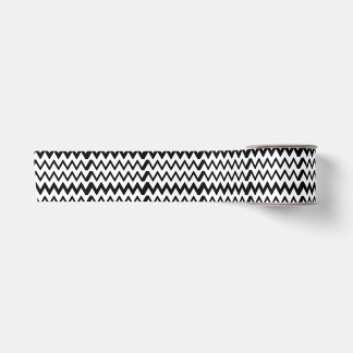 SCHWARZE UND WEISSE ZIG ZAG SATINBAND