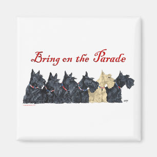 Schwarze und Wheaten Scottish Terrier Magnet