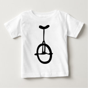 schwarze Unicycleikone Baby T-shirt