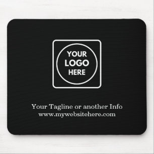 Schwarze Unternehmens-Logo-Geschäfts-Promo-Mauspad Mousepad
