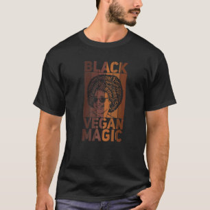 Schwarze vegane Magie Vegetarischer Afro Stolz Sch T-Shirt