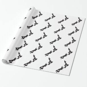 Schwarze Version der Tätowierung einer Geschenkpapier