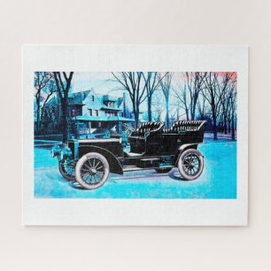 Schwarze Vintage Autokunst