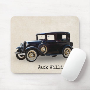 Schwarze Vintage-Automauspad Mousepad
