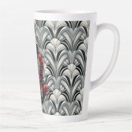 Schwarze Violine in Art Deco GMajor Keramik Latte  Milchtasse