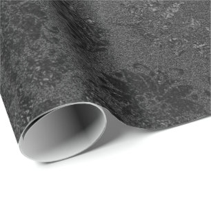 Schwarze VIP-Blumenspitze metallisches Mulin Rouge Geschenkpapier