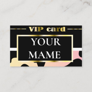 Schwarze Vip-Karte mit Gold Visitenkarte