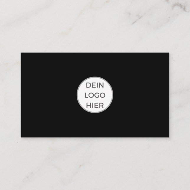 Schwarze Visitenkarte Selbst Gestalten (Vorderseite)