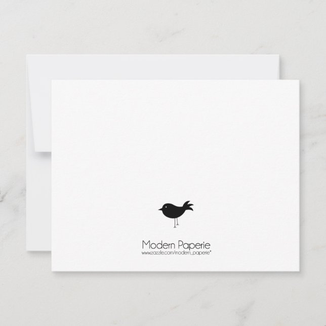 Schwarze Vögel und Lace Einladung (Vorderseite)