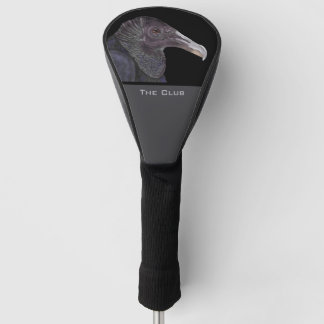 Schwarze Vulture-Illustration Golf Headcover