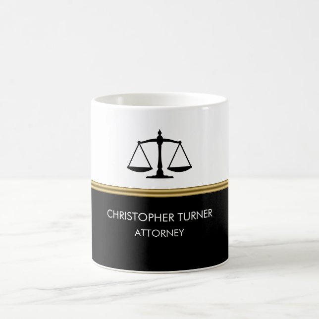 Schwarze Waage Kaffeetasse (Mittel)