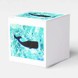 schwarze Wale Unterwasser Geschenkschachtel