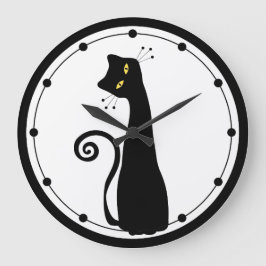 Schwarze Wand-Uhr Große Wanduhr