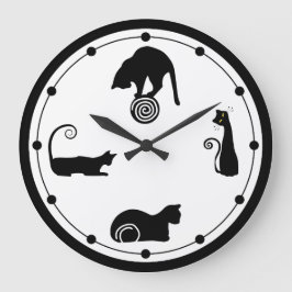 Schwarze Wand-Uhr Große Wanduhr