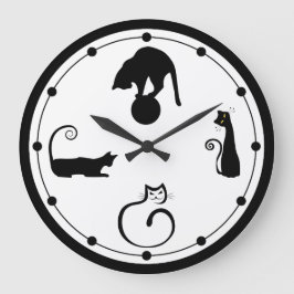 Schwarze Wand-Uhr Große Wanduhr