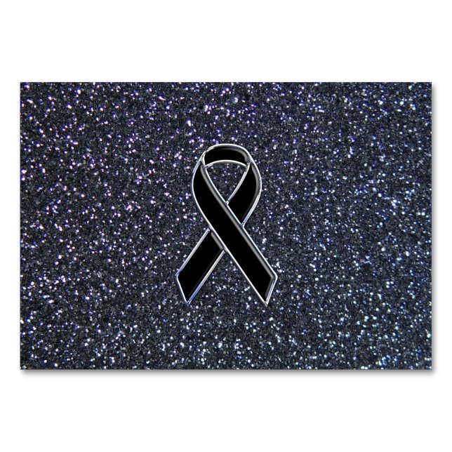 Schwarze Wandverkleidung Tischnummer (Vorderseite)