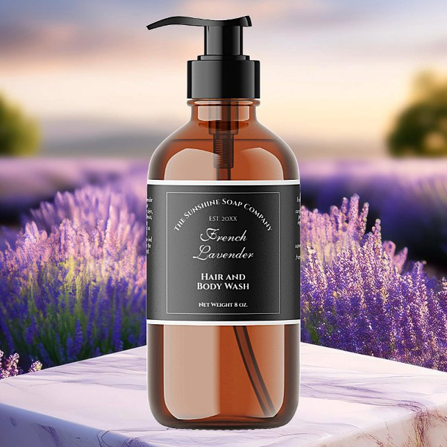 Schwarze wasserdichte Kosmetikmarke 2" x 6" Aufkleber (Von Creator hochgeladen)