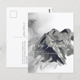 Schwarze Wasserfarbengebirge - Ankündigung Postkarte