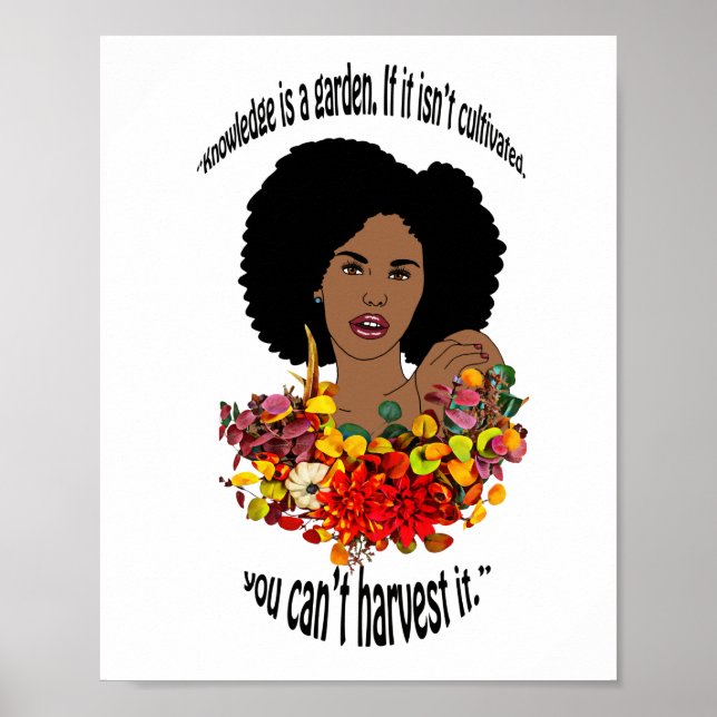 Schwarze Weibliche afrikanische Sprichwörter zitie Poster (Vorne)