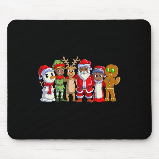 Schwarze Weihnachten nach Afrika Mousepad (Vorne)
