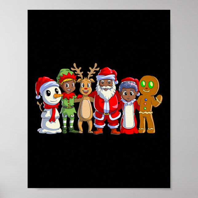Schwarze Weihnachten nach Afrika Poster (Vorne)