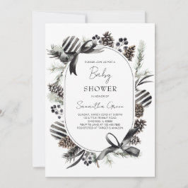 Schwarze Weihnachtsdusche Einladung