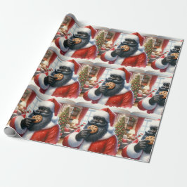 Schwarze Weihnachtskekse verpacken Papier Geschenkpapier