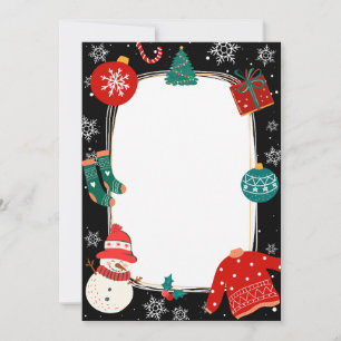 Schwarze Weihnachtswunder Mitteilungskarte