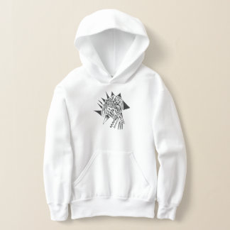 Schwarze weiße abstrakte Stammes-Tätowierungskunst Hoodie