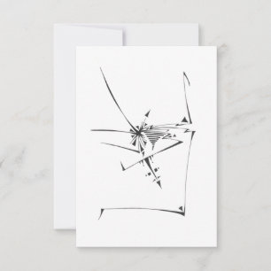 Schwarze weiße abstrakte Stammes-Tattoo-Kunst Dankeskarte