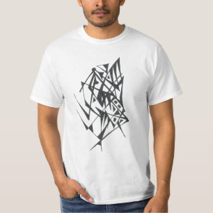 Schwarze weiße abstrakte Stammes-Tattoo-Kunst quet T-Shirt