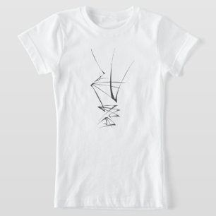 Schwarze Weiße Abstrakte Stammes-Tattoo-Kunst T-Shirt