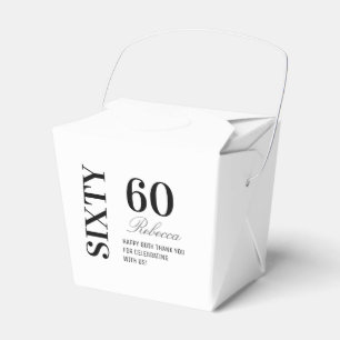 Schwarze & Weiße elegante sechzigste 60. Geburtsta Geschenkschachtel