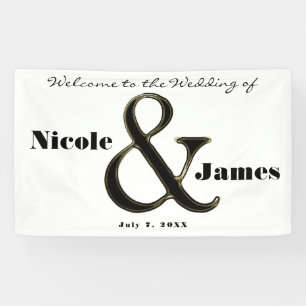 Schwarze & Weiße Et-Zeichen Chic Personalisierte H Banner