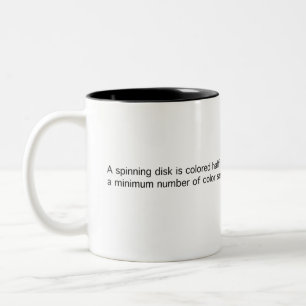 Schwarze/weiße spinnende Scheibe Zweifarbige Tasse
