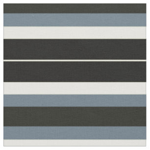 schwarze, weiße und staubblaue Streifen Stoff