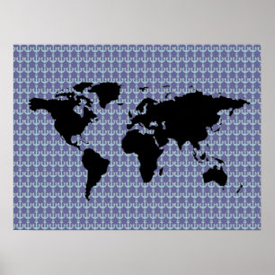 Schwarze Welt/Referenzmuster Poster