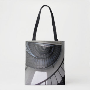 Schwarze Wendeltreppe auf einer Totttasche Tasche