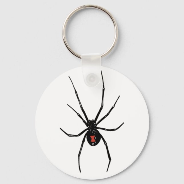 SCHWARZE WIEDER SPIDER SCHLÜSSELANHÄNGER KEYRING (Vorderseite)